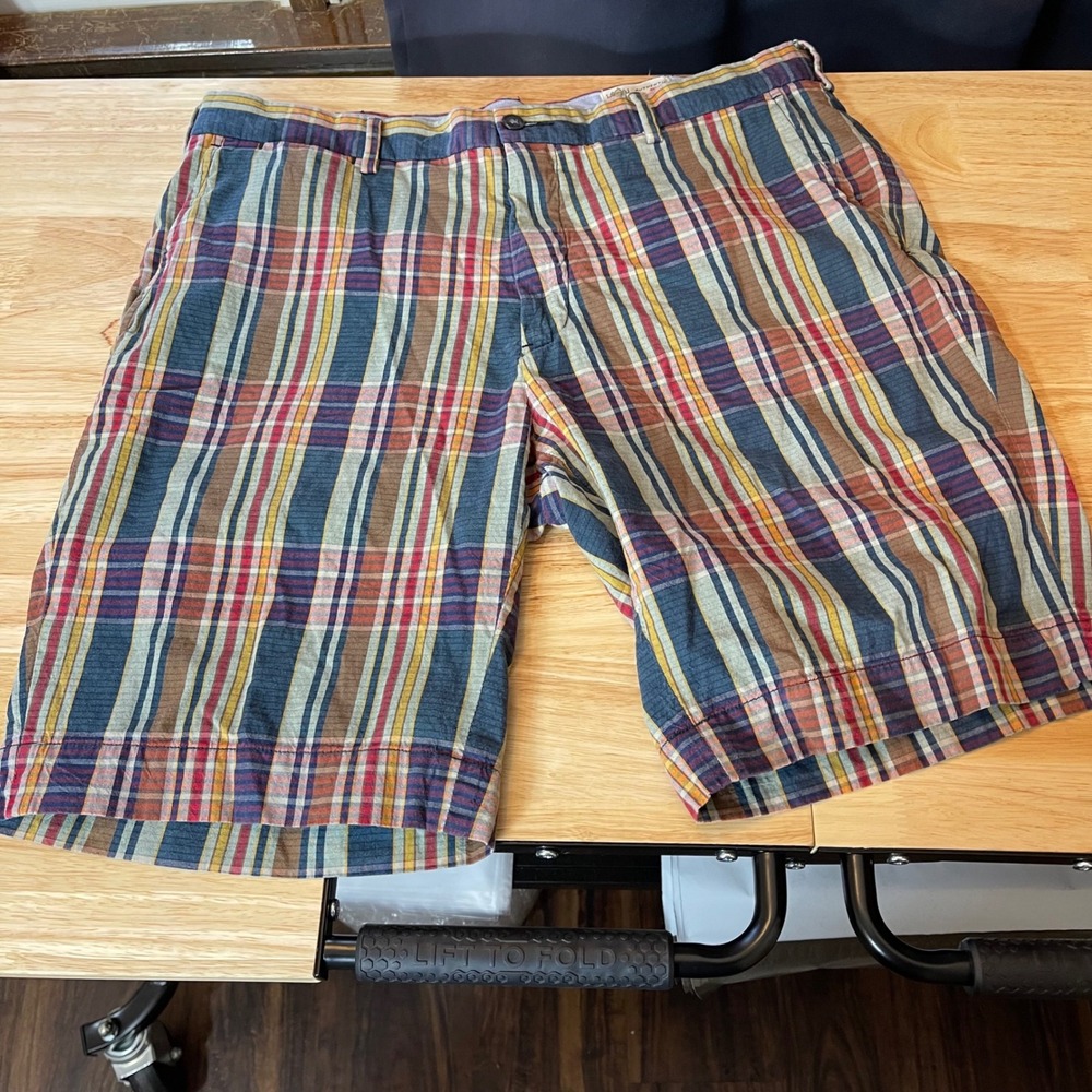 Polo Ralph Lauren India Madras Plaid Classic Fit Chino Shorts Men's Size 34
